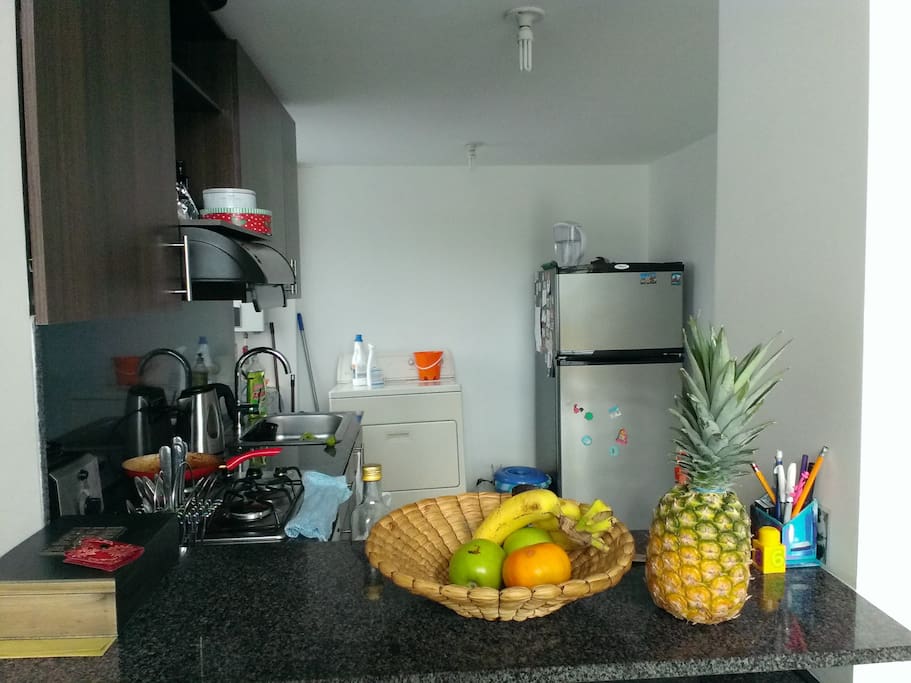cocina, con una cafetera real!