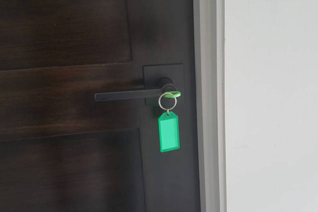 Bedroom door can be locked