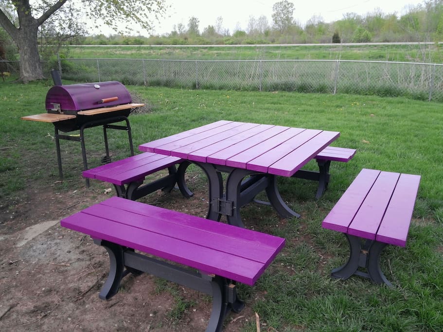 Picnic table and grill (seasonal)
