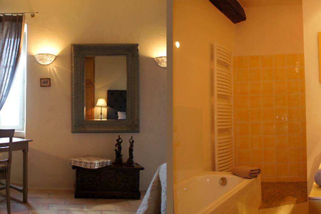 bedroom # 1 and its private bathroom