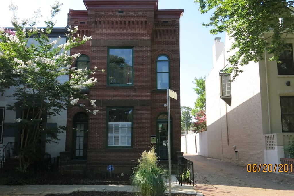 This is a picture of the front of the townhouse. Walk down the Adolph Cluss Alley to the front door.
