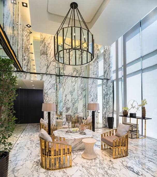 Amazing white marble lobby