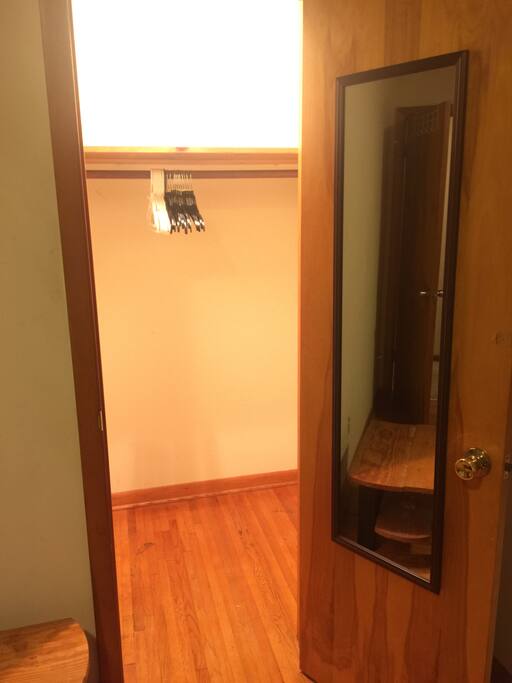 Closet with hangers