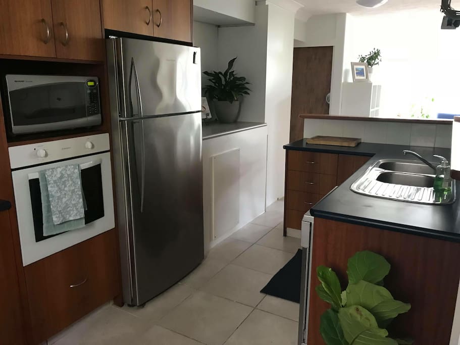 You can use our kitchen appliances for your cooking needs while you stay with us.