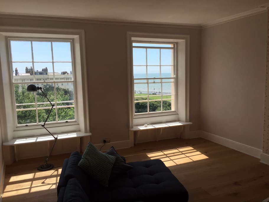Living Room with window seats to enjoy the amazing sea views