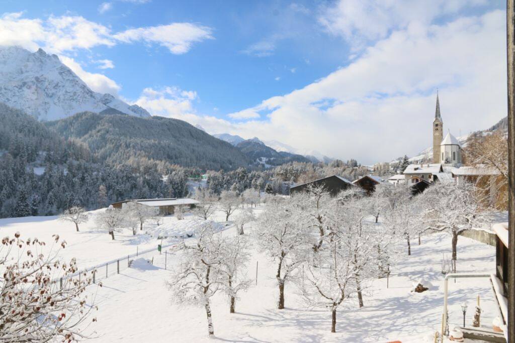 Aussicht nach erstem Schnee