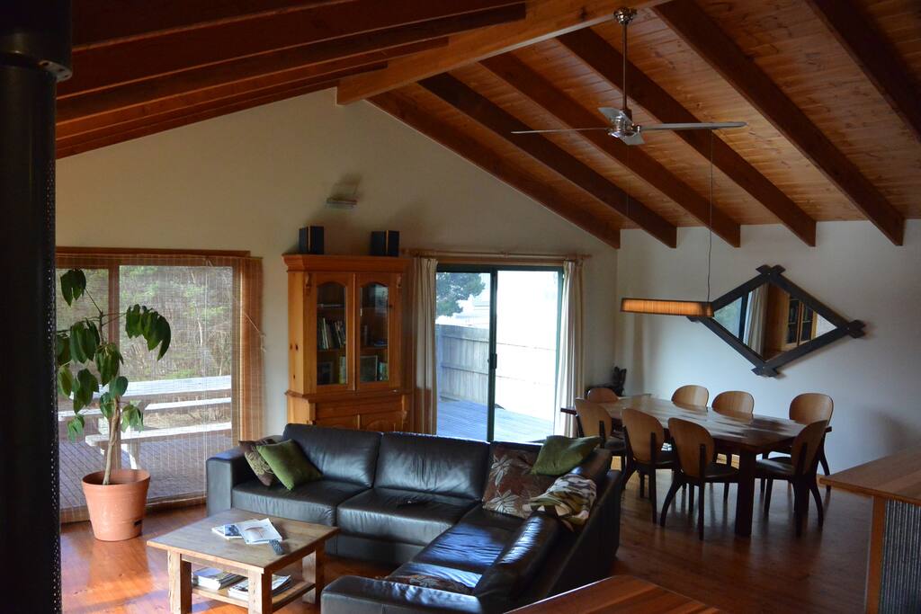 Large living area opens out onto decks
