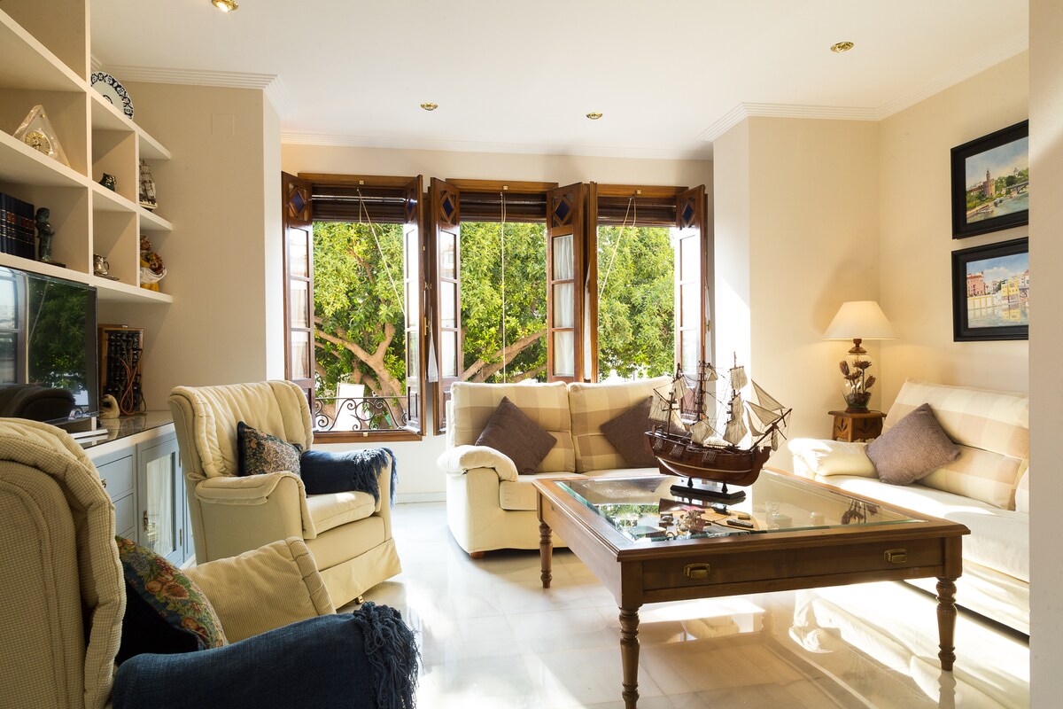 Popular Airbnb listing: Casa Trianamirador. River and Cathedral views in Triana Casco Antiguo