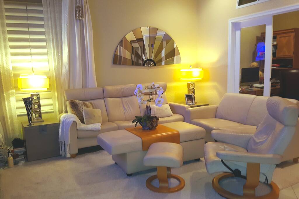 Living Room With 55 in TV