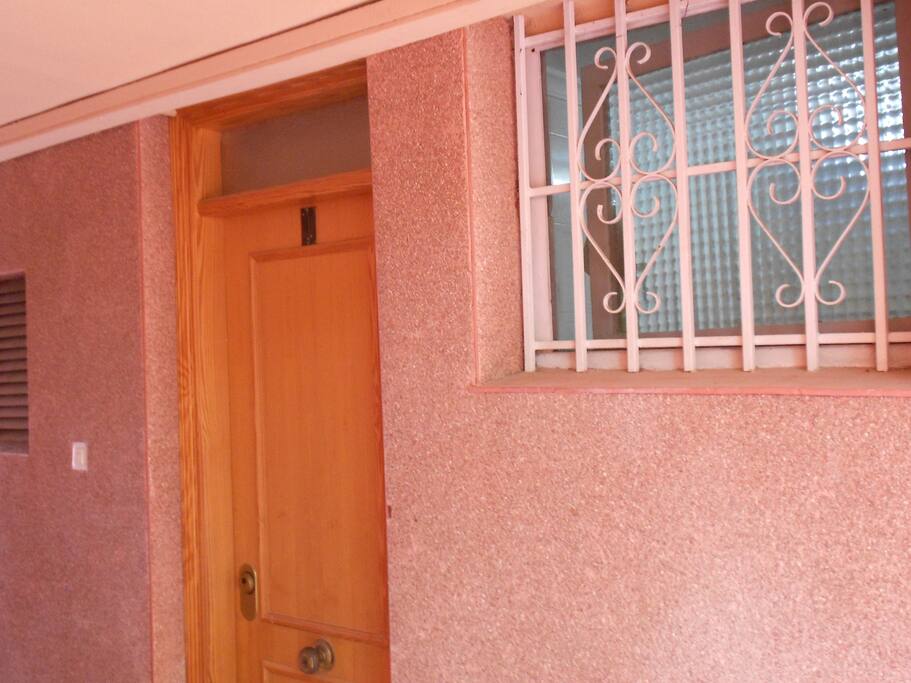 Front door, after closed access gate.