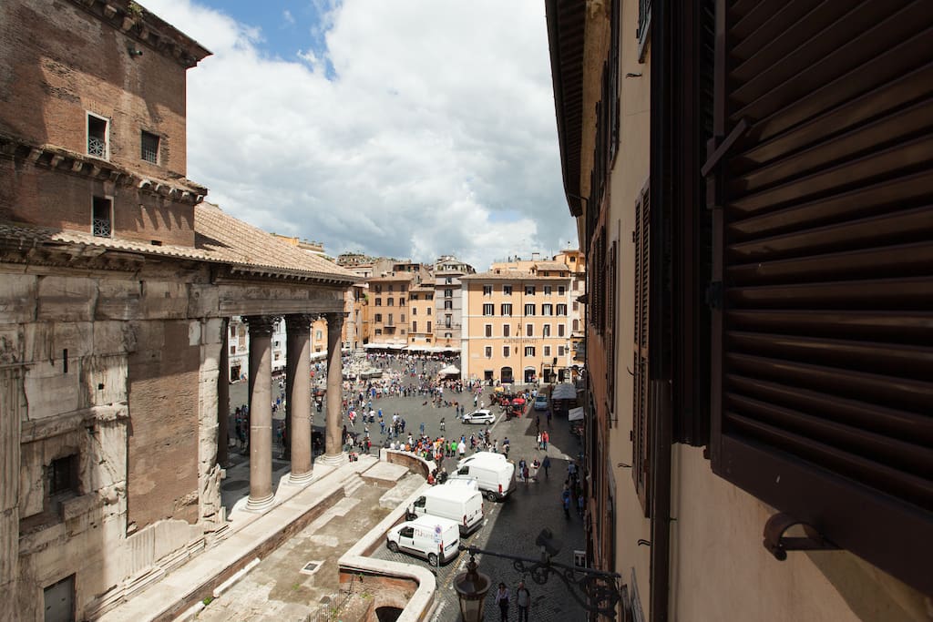 Pantheon's view from the living room windows