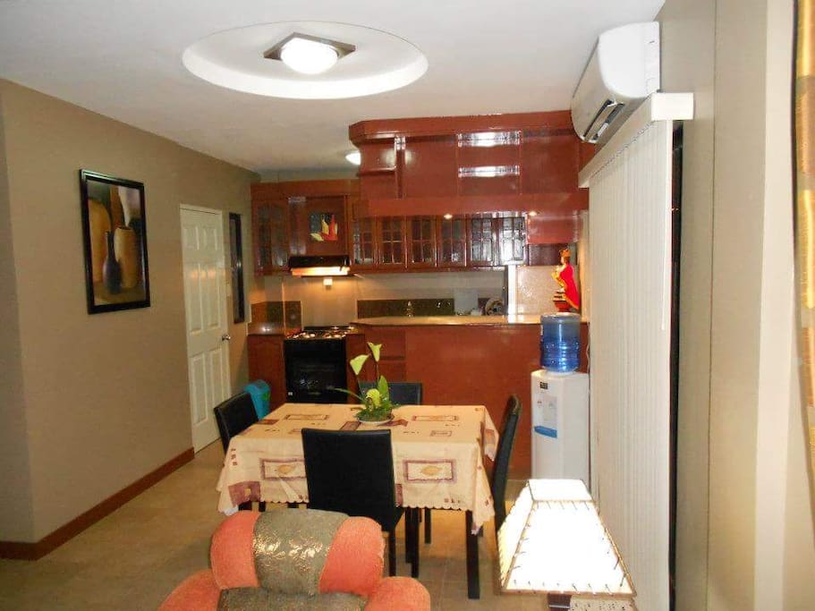 kitchen and dining room