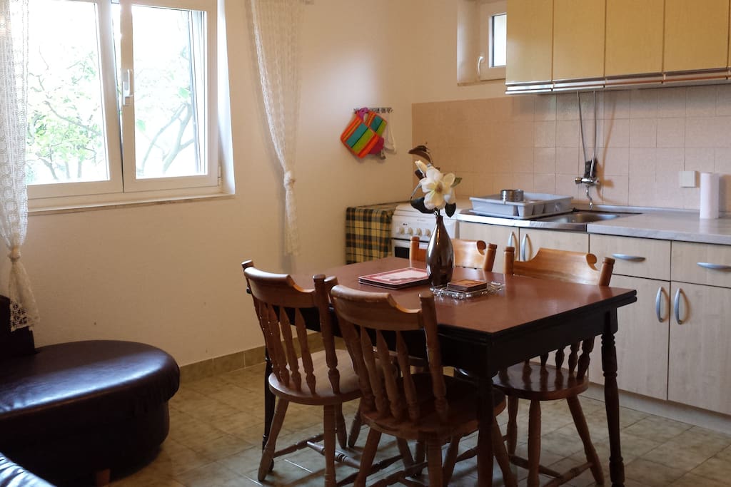Large fully equipped kitchen