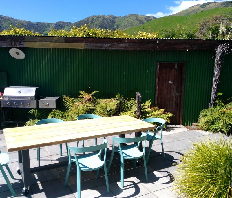 BBQ and outdoor chairs and table for your use.