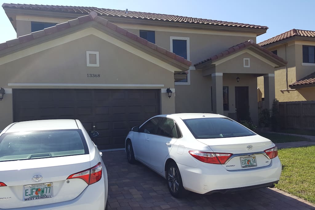 Parking in the front of the house.