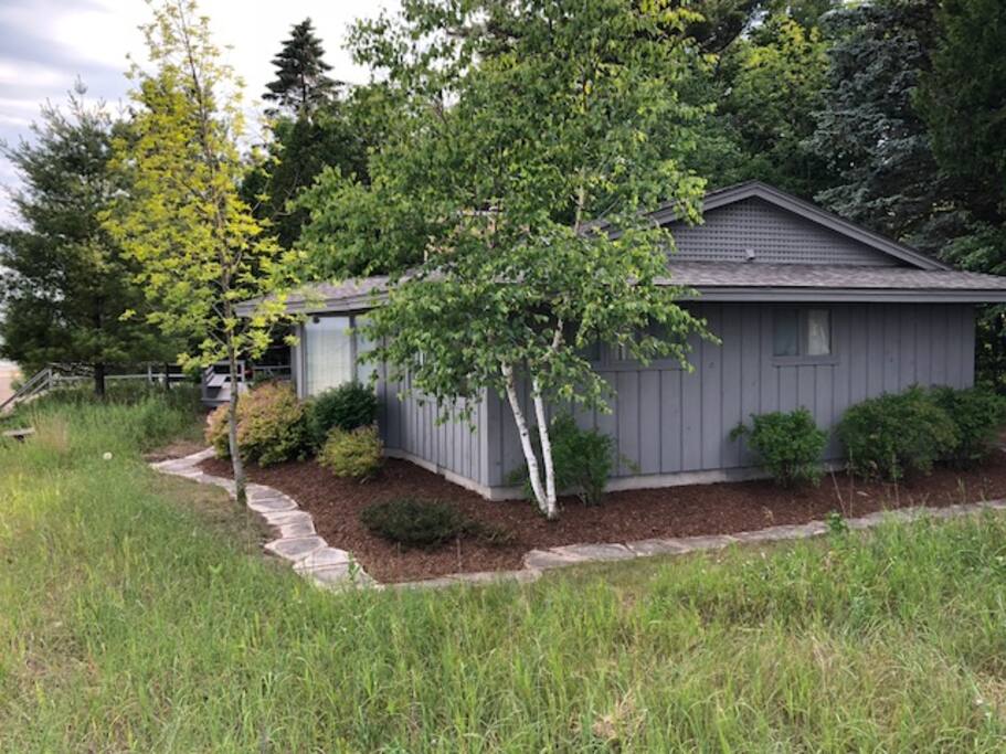 sideview with path around home