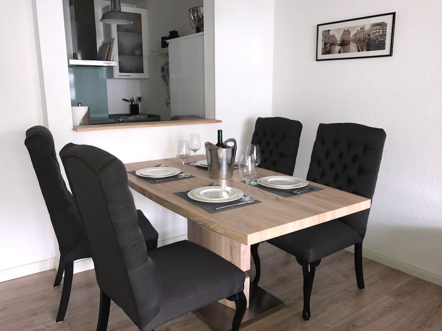 Dining Table with pass-through into Kitchen