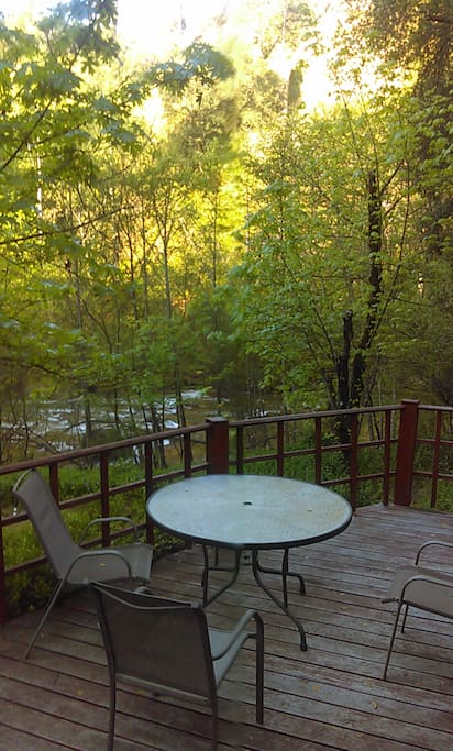 Deck overlooking Butte Creek