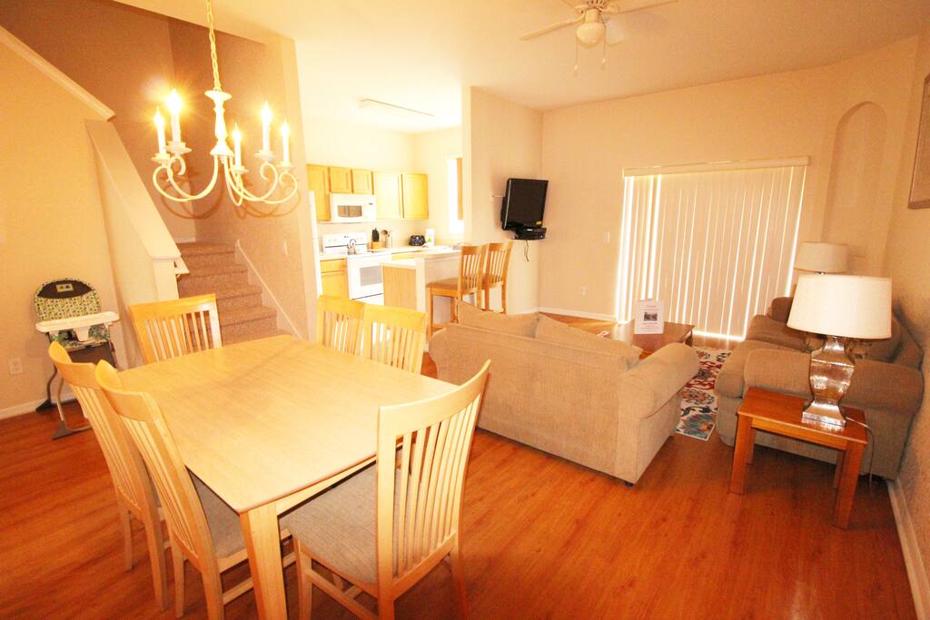 Living room and dining room with all you could imagine