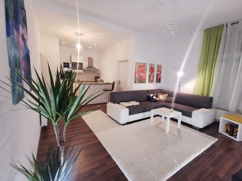 2-room apartment with terrace and Wi-Fi, free parking