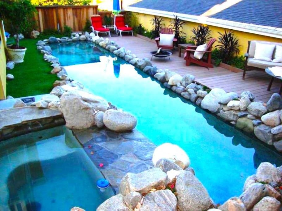 Swim Laps, Play with Kids after you hit the Beach. Lounge and Enjoy Family and Friends Poolside with Deck Views