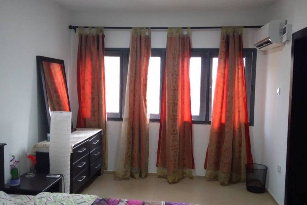 Large bedroom window