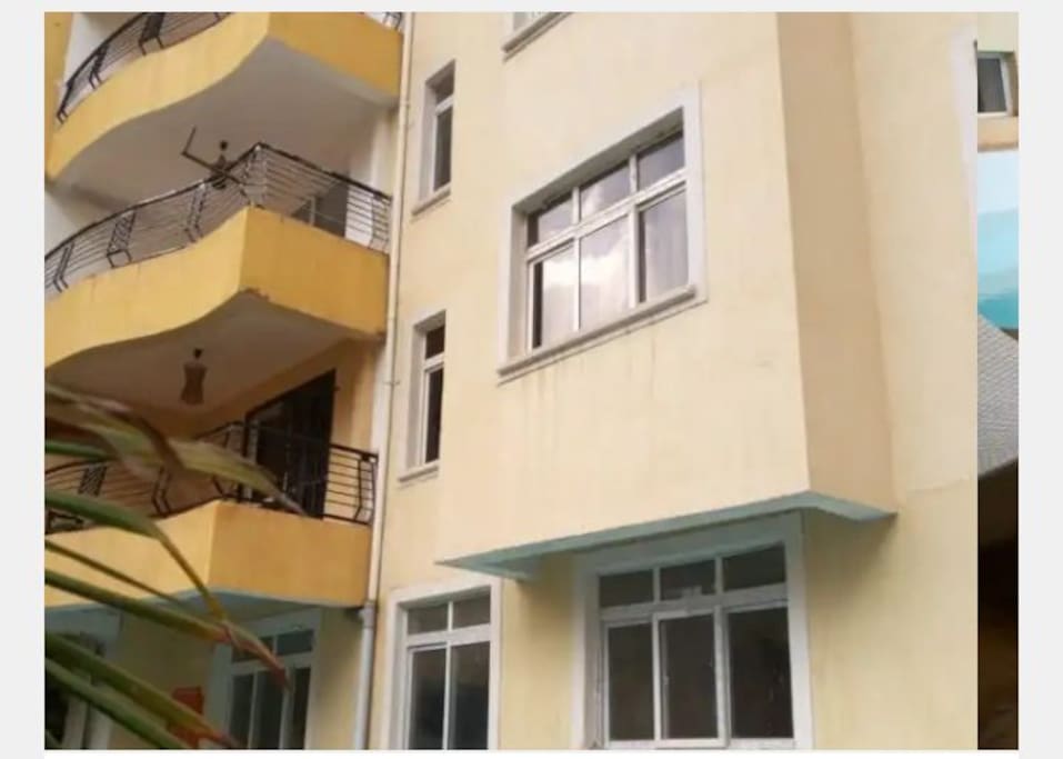 view of the apartment from swing pool