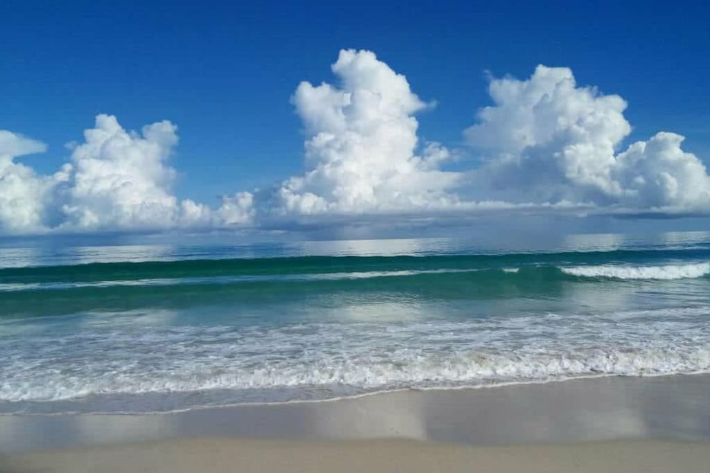 crystal clear sea and clean beach