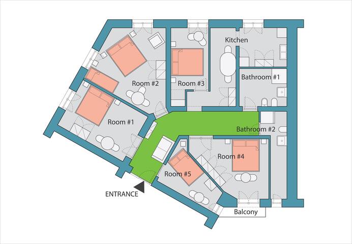 BigFamilyFlats – Termini&Colosseo / 5 rooms gallery image 3