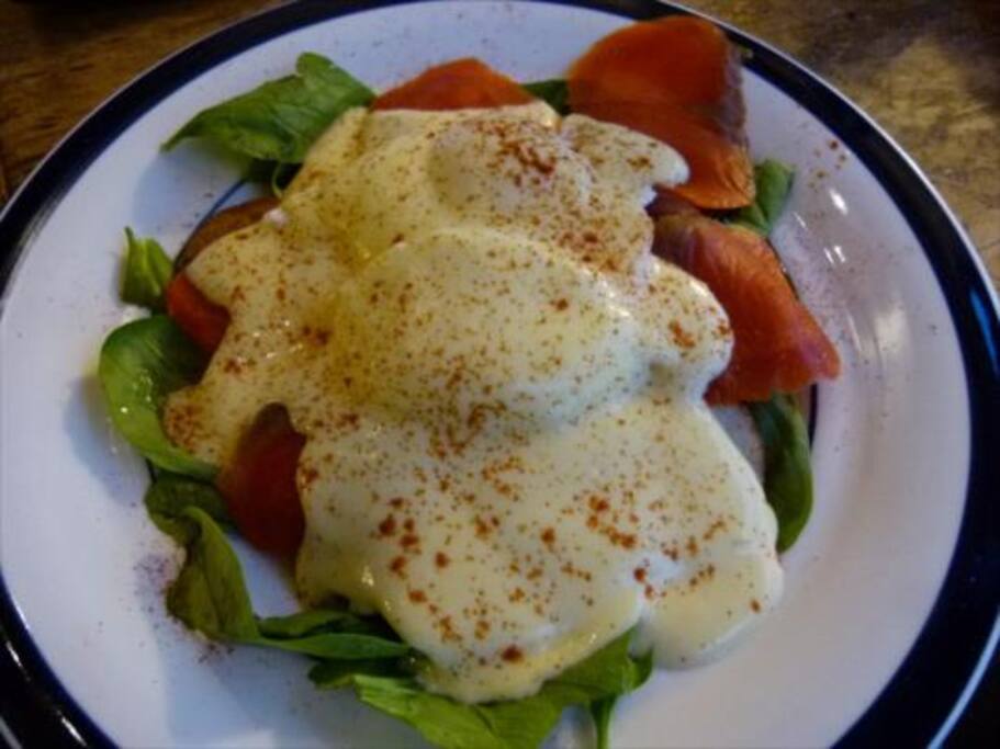 Eggs Benny with Sockeye lox....you won't go hungry
