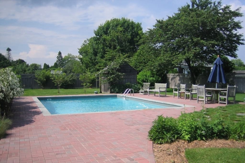 Back yard and pool