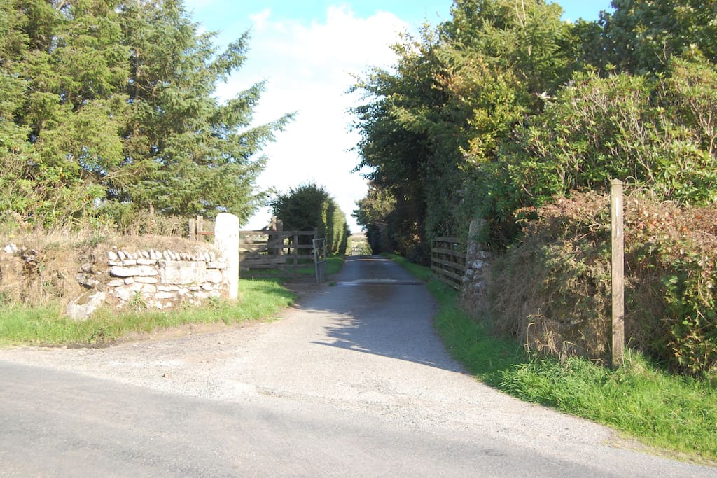 The entrance to Palmer's Longhouse from the main road