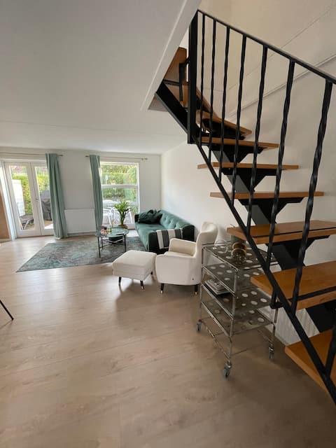 Popular Airbnb listing: Beautiful townhouse with garden, balcony and free parking in Viby