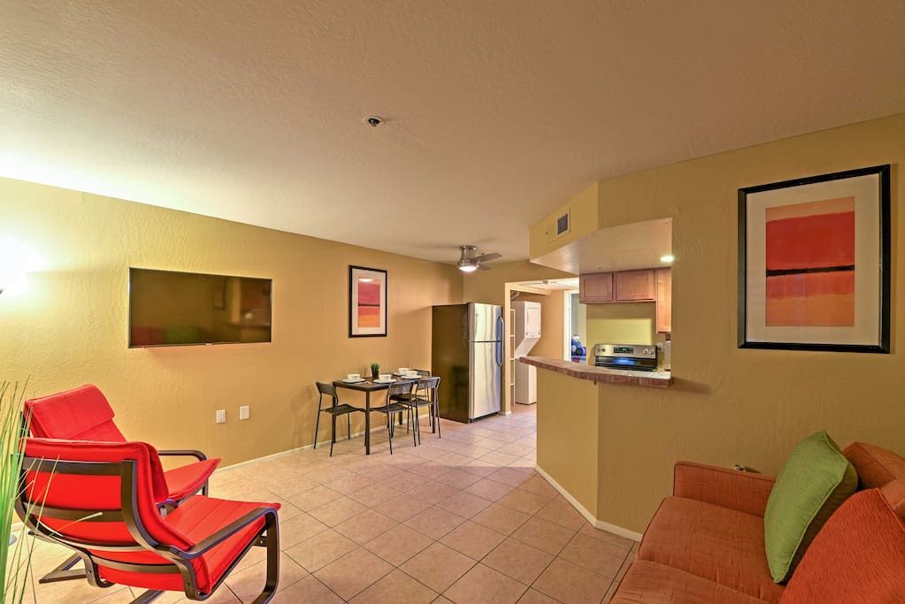 Step inside this well-appointed condo with colorful decor and an open layout.