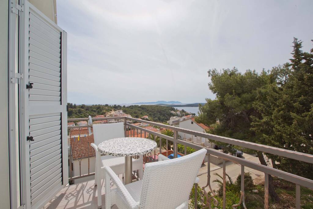 Private balcony with sea view