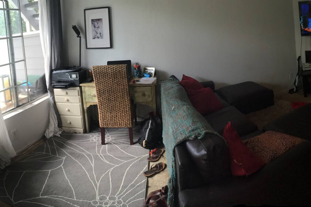 Living room w/ office space!