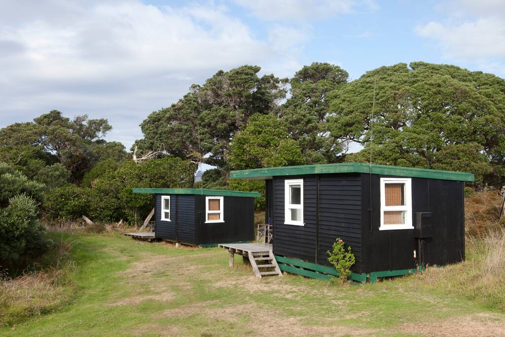 Seaview Cabin on left with steps to deck & entrance