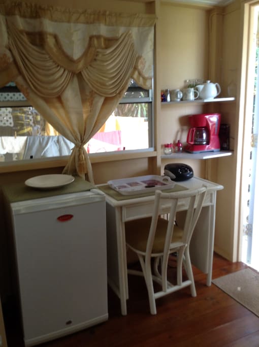 small fridge and other necessities