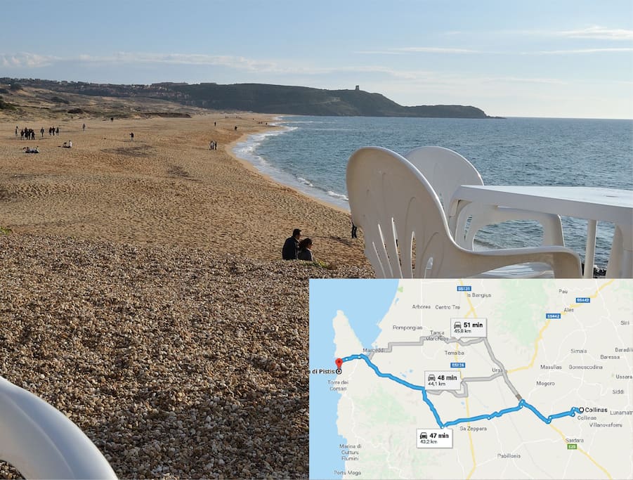 SPIAGGIA di PISTIS, a 45 minuti da Collinas