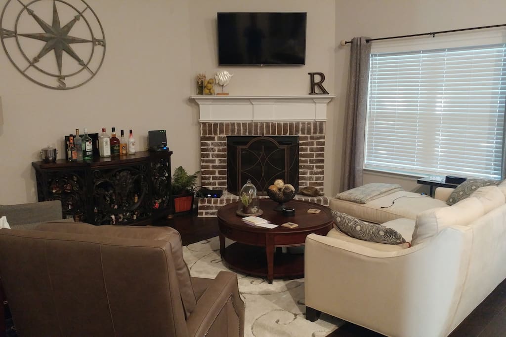 This is a common room that our guests can choose to socialize with us if they want.
