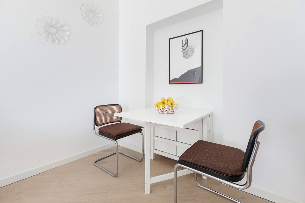 The dining table