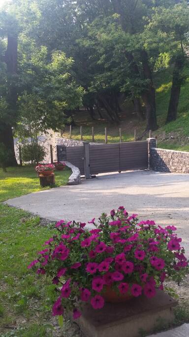The entrance of the Villa