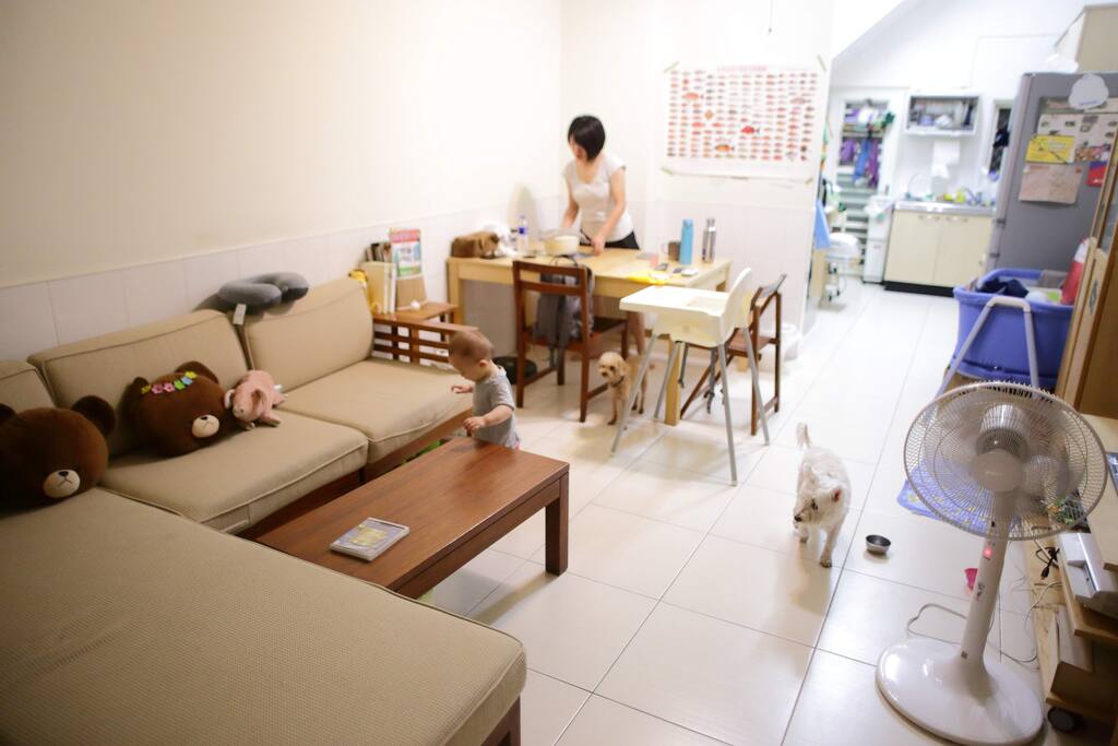 客廳, 餐廳和廚房為公共空間