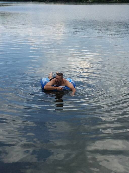 Enjoy a dip in our crystal clear lake.