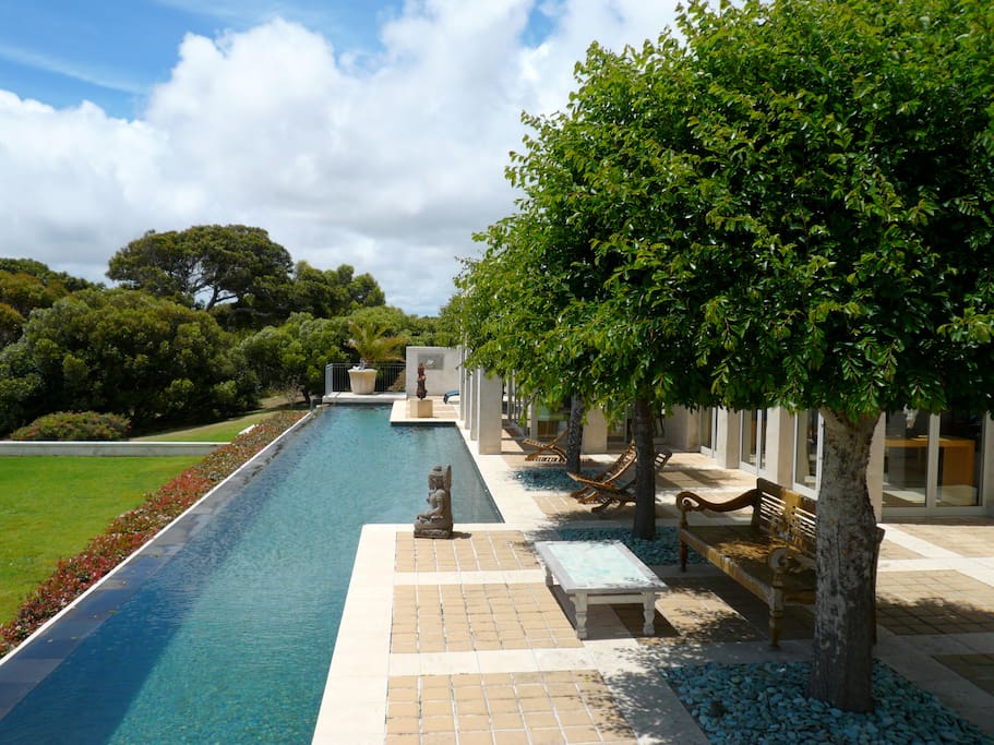 28 meter infinity swimming pool, with ocean views