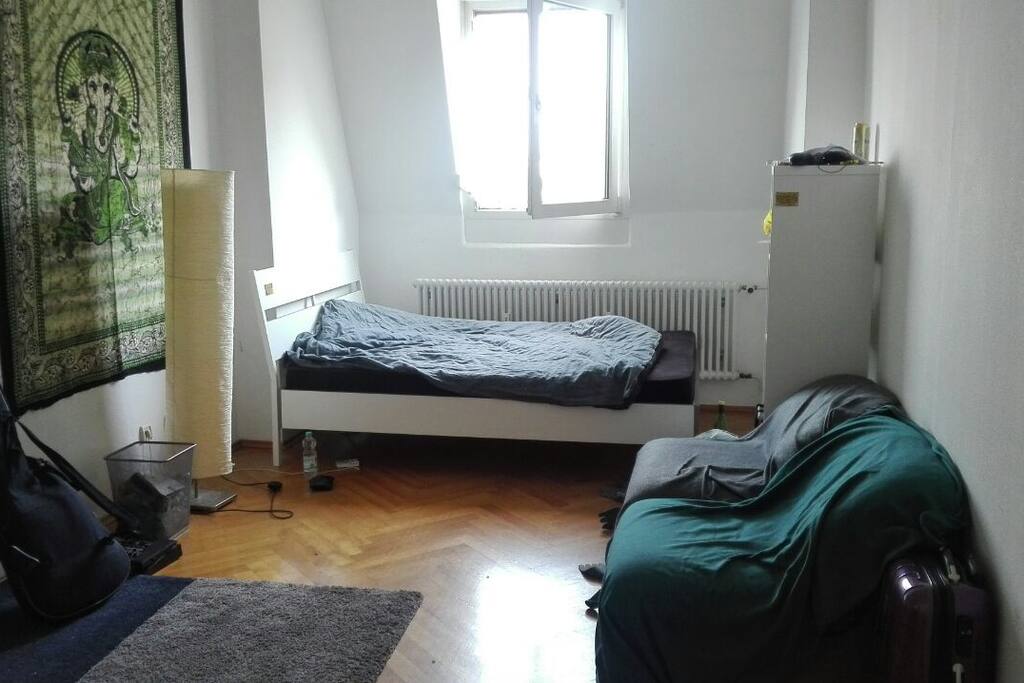The room with bed