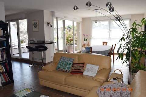 2 bedroom apartment, terrace
near Strasbourg