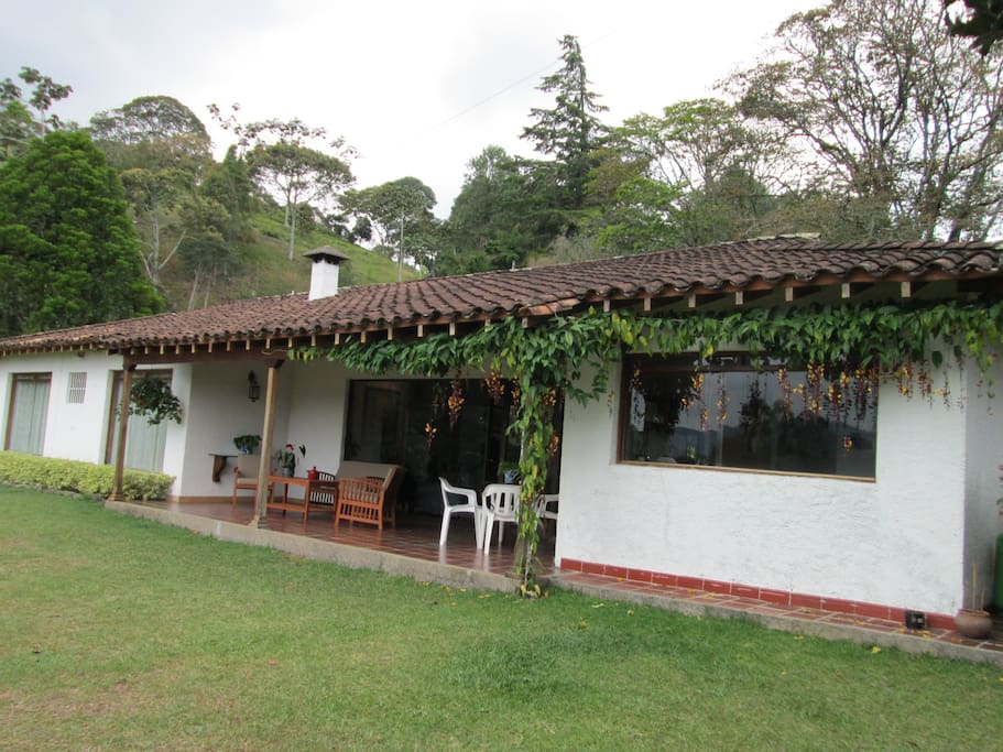 Terraza cubierta con capacidad para 12 personas