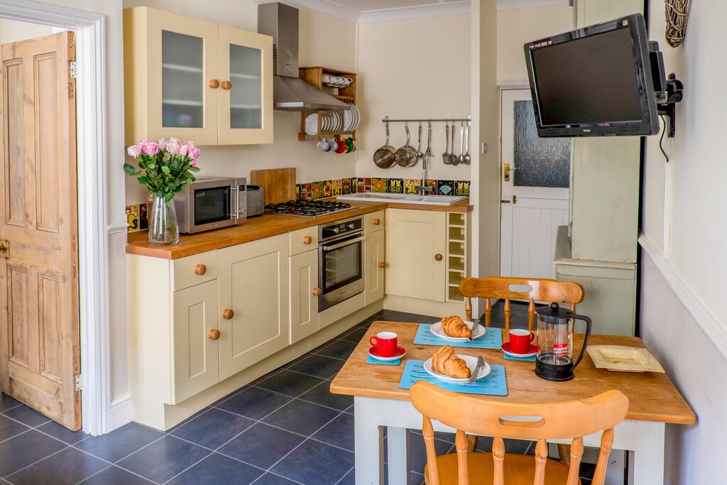 The kitchen is equipped with all you need.