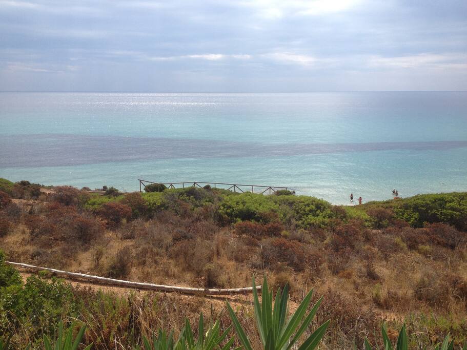 the spectacular sea view from the beach house